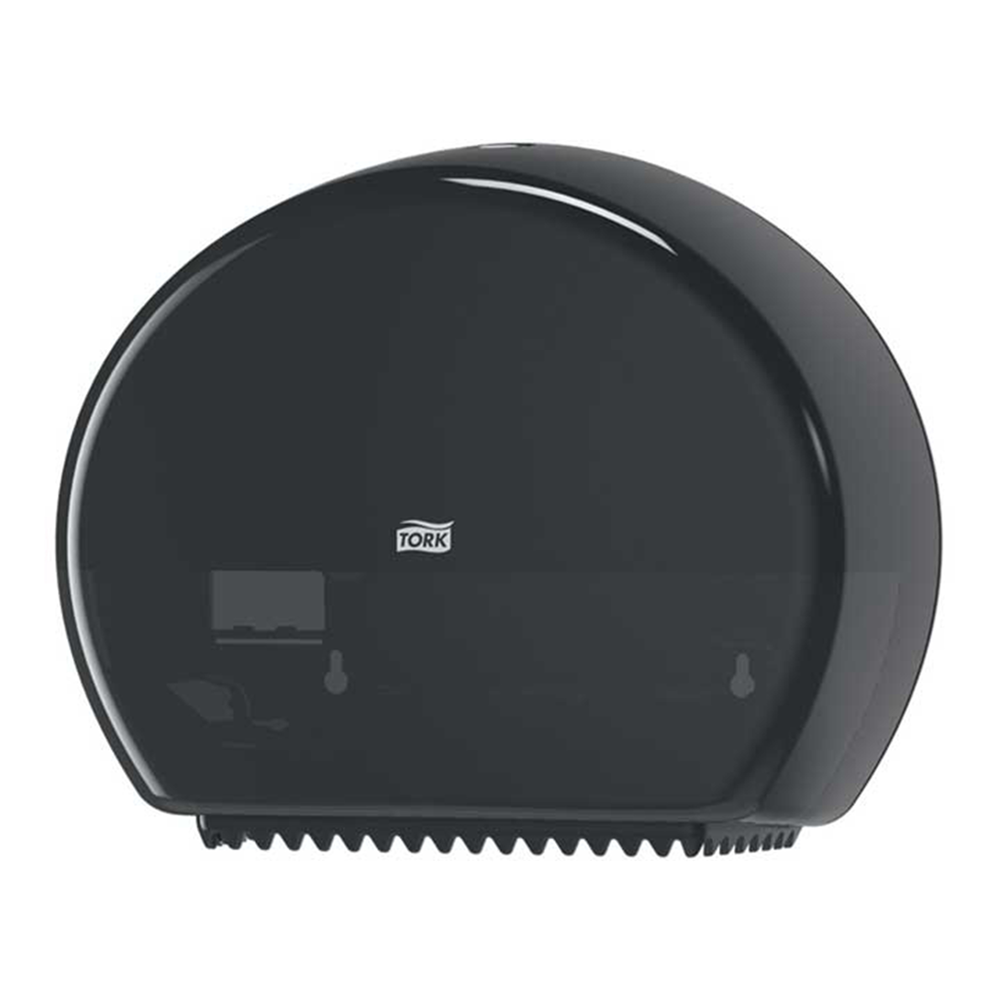 Tork Elevation Mini Jumbo Bath Tissue Roll Dispenser — Reserve Roll Feature, Black, Model# ESS555028A